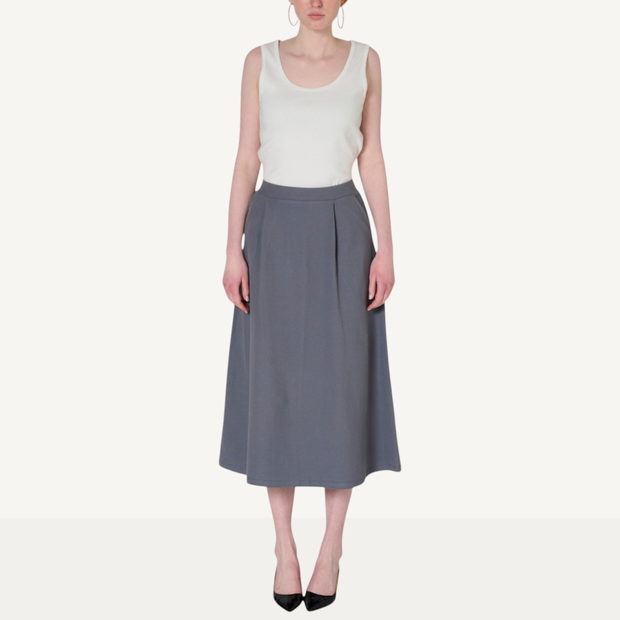 Image 123437_GRY.jpg, Product 123-437 / Price $59.88, Preloved Rosalind Column Midi Skirt from Preloved on TSC.ca's Fashion department