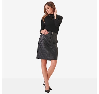 Charlie Paige Fine Knit Mock Neck Sweater