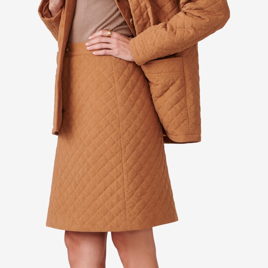 Image 123551_CML.jpg, Product 123-551 / Price $89.99, Charlie Paige Quilted Corduroy Skirt from Charlie Paige on TSC.ca's Fashion department
