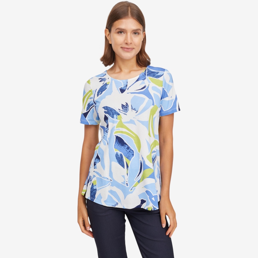 Image 123573_BLP.jpg, Product 123-573 / Price $59.99, Mr. Max Carla Print Classic Short Sleeve Top from Mr. Max on TSC.ca's Fashion department