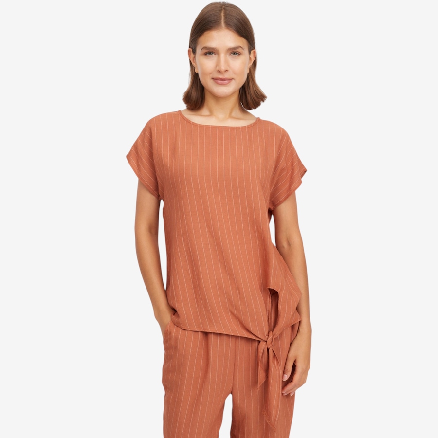 Image 123574_TRRC.jpg, Product 123-574 / Price $69.99, Mr. Max Coastline Linen Blend Tie Front Top from Mr. Max on TSC.ca's Fashion department