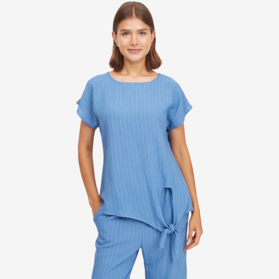 Image 123574_WATBE.jpg, Product 123-574 / Price $69.99, Mr. Max Coastline Linen Blend Tie Front Top from Mr. Max on TSC.ca's Fashion department