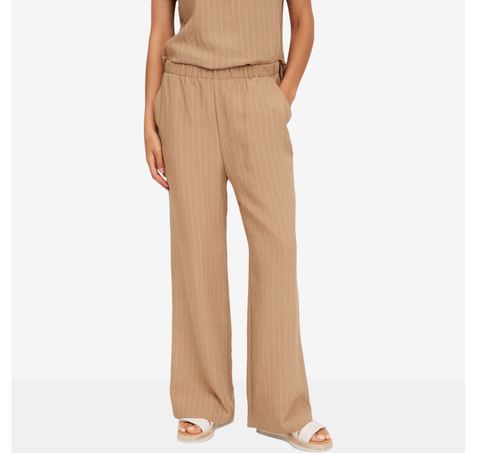 Image 123575_SAST.jpg, Product 123-575 / Price $79.99, Mr. Max Coastline Linen Blend Wide Leg Pant from Mr. Max on TSC.ca's Fashion department