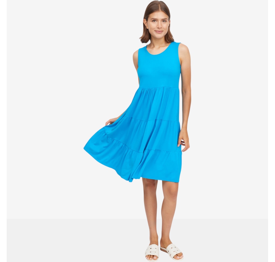 Image 123583_TRQ.jpg, Product 123-583 / Price $79.99, Mr. Max Lydia Bamboo Jersey Multi-Tiered Summer Dress from Mr. Max on TSC.ca's Fashion department