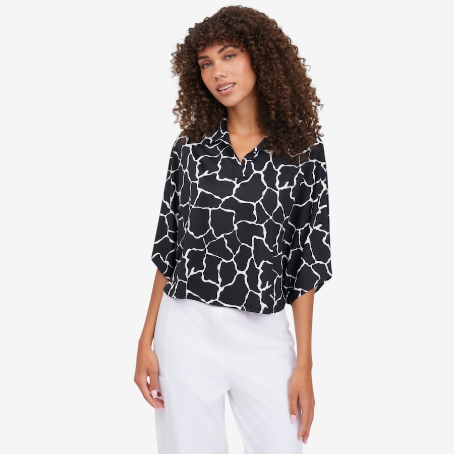 Image 123590_BLKE.jpg, Product 123-590 / Price $69.99, Kim & Co. Brazil Knit Johnny Collar Poncho Top from Kim & Co. on TSC.ca's Fashion department