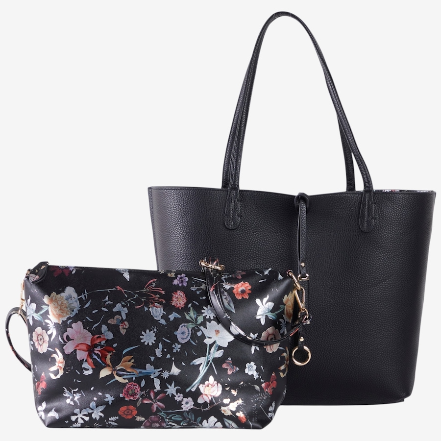 Image 123615_ALTMORE1.jpg, Product 123-615 / Price $64.99, Red Coral Reversible Foil Floral Tote Two-Piece Set from Red Coral Fashions on TSC.ca's Fashion department
