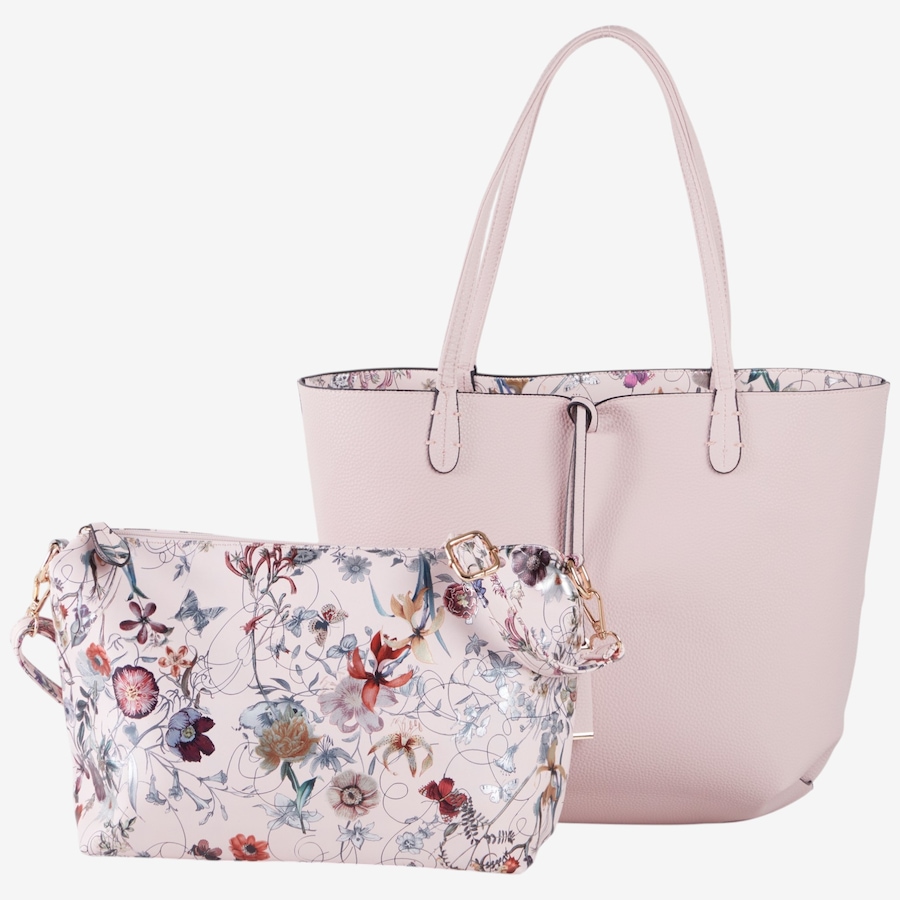 Image 123615_ALTMORE4.jpg, Product 123-615 / Price $64.99, Red Coral Reversible Foil Floral Tote Two-Piece Set from Red Coral Fashions on TSC.ca's Fashion department