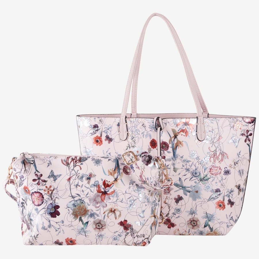 Image 123615_PNK.jpg, Product 123-615 / Price $64.99, Red Coral Reversible Foil Floral Tote Two-Piece Set from Red Coral Fashions on TSC.ca's Fashion department