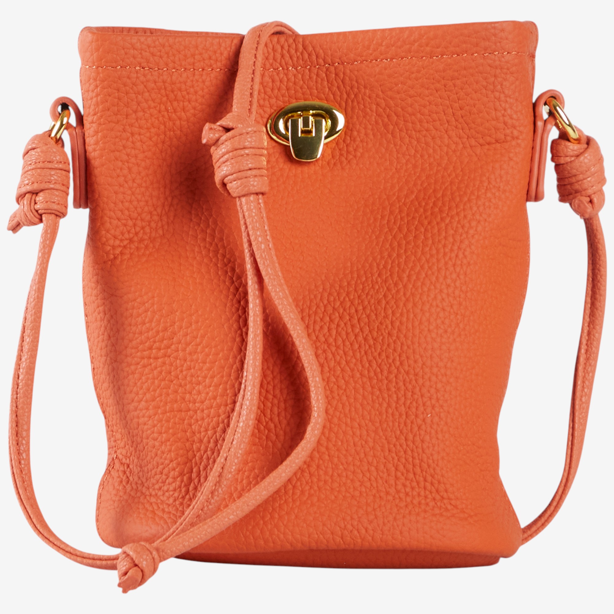 Red Coral Genuine Leather Crossbody Bucket Bag - TSC.ca