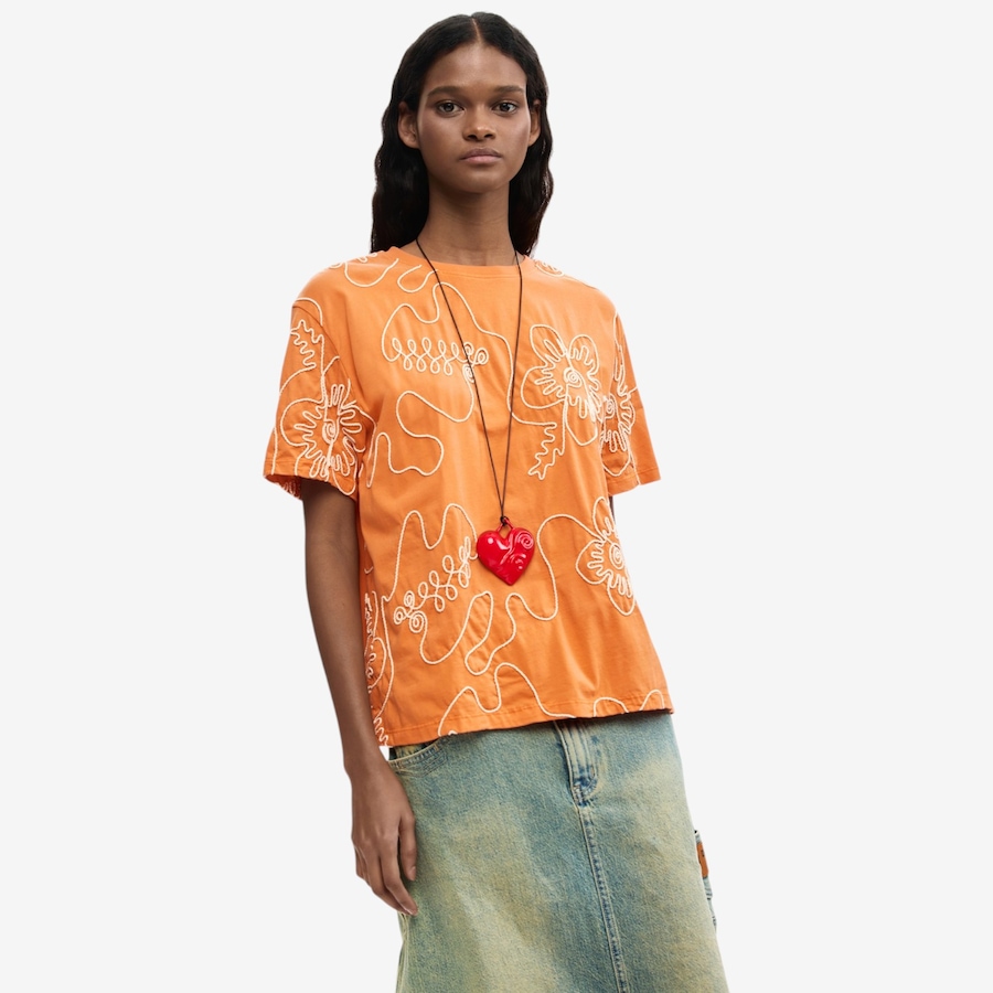 Image 123622_ORA.jpg, Product 123-622 / Price $84.88, Desigual Embroidered T-Shirt from Desigual on TSC.ca's Fashion department
