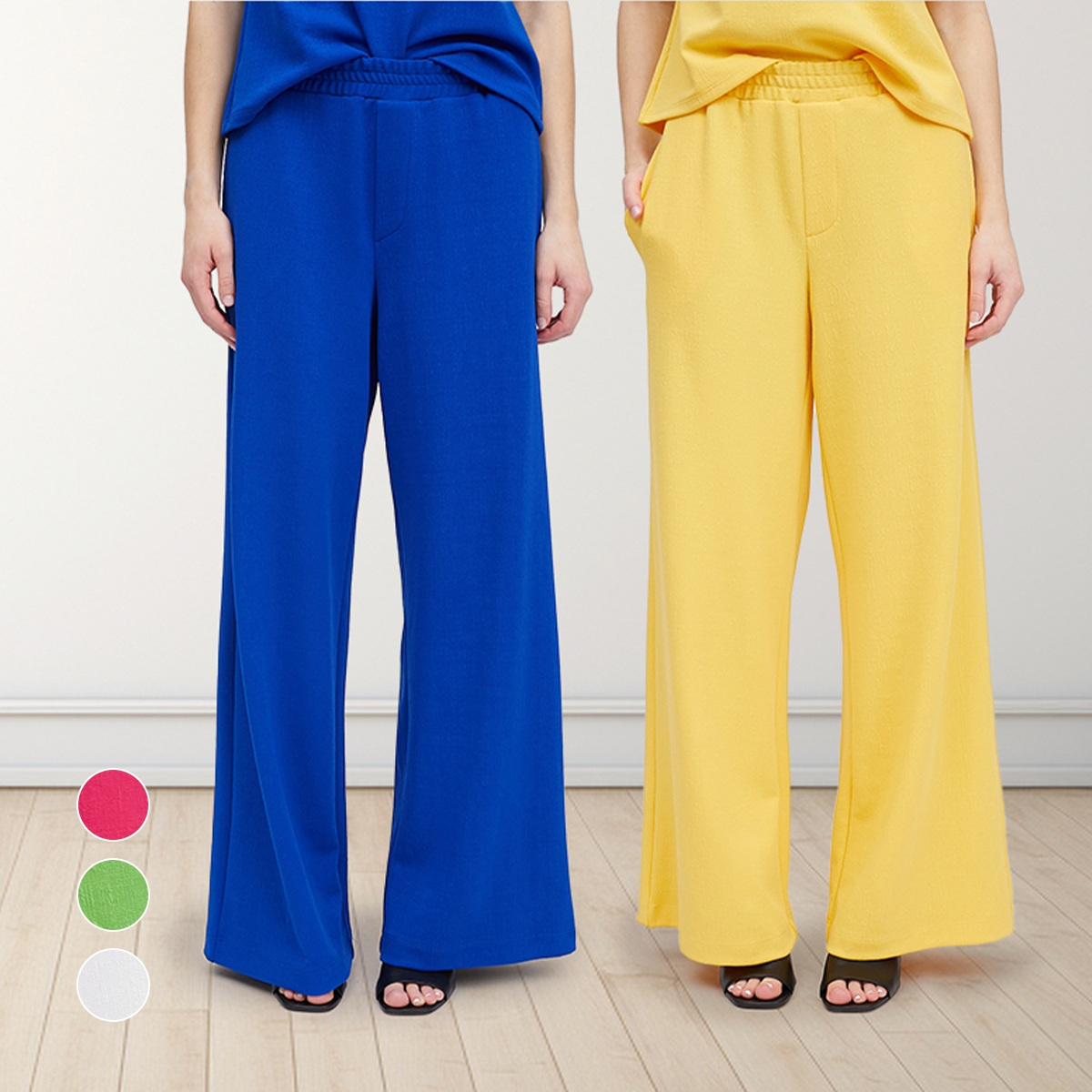 Marallis Linen Jacquard Corded Lightweight Wide Leg Pant - TSC.ca