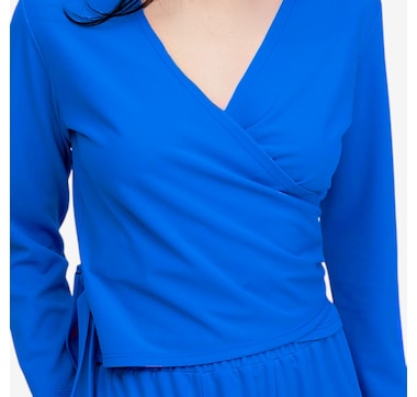 Marallis Scuba Crepe Wrap Top