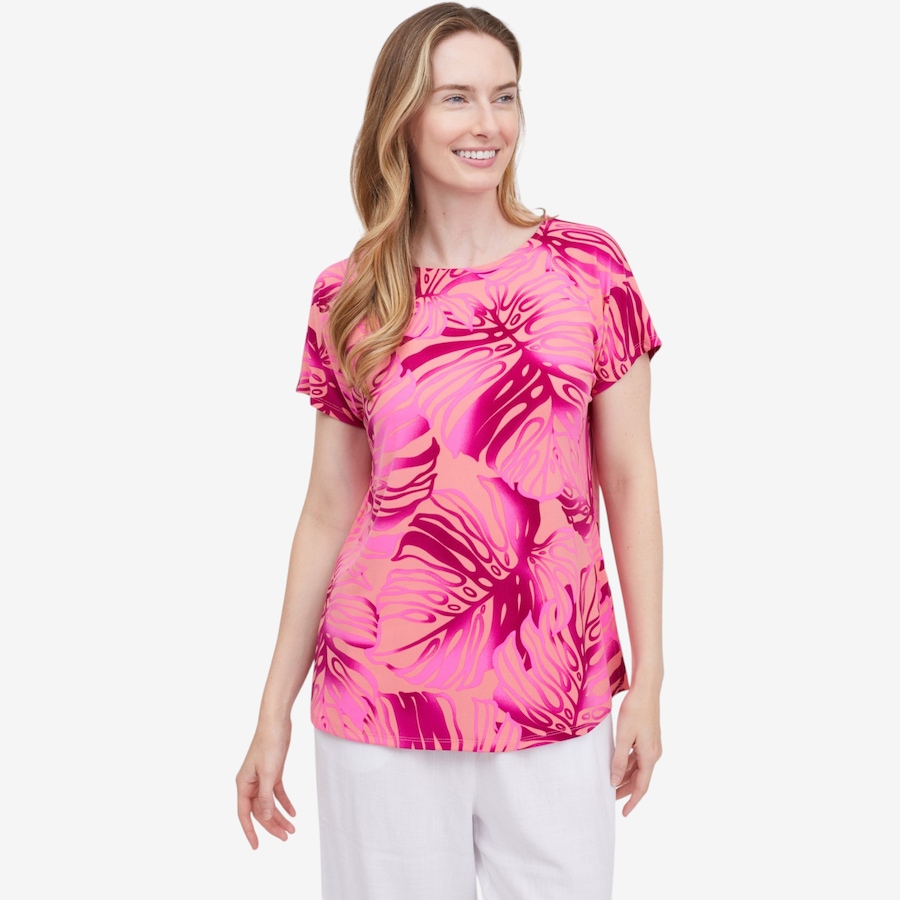 Image 123656_PMU.jpg, Product 123-656 / Price $64.99, Mr. Max Extended Dolman Sleeve Brazil Knit Print Top from Mr. Max on TSC.ca's Fashion department