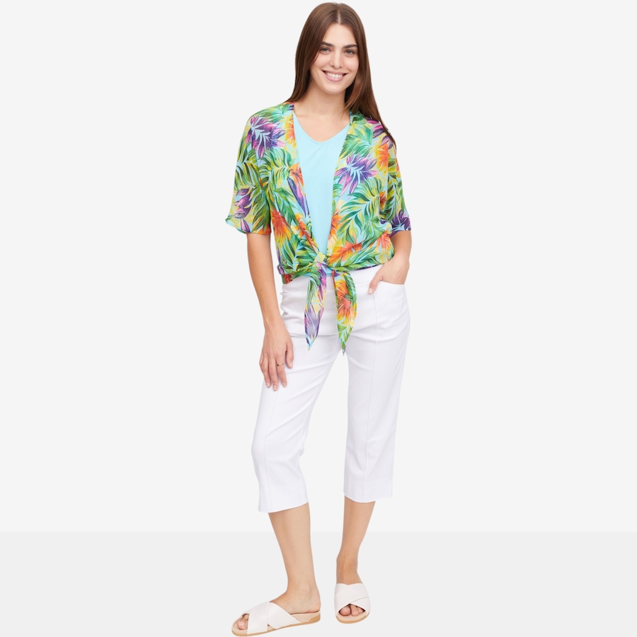 Image 123657_ALTMORE2.jpg, Product 123-657 / Price $49.99, Mr. Max Printed Chiffon Tie Front Cardigan from Mr. Max on TSC.ca's Fashion department