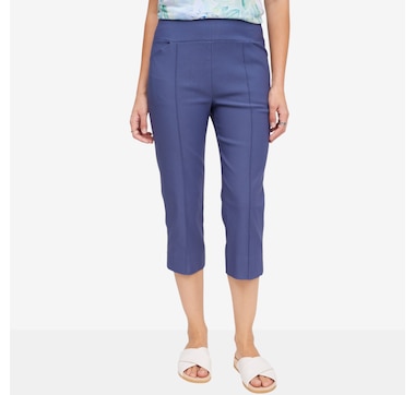 Mr. Max Modern Stretch Crop Pants with Pintuck Detail