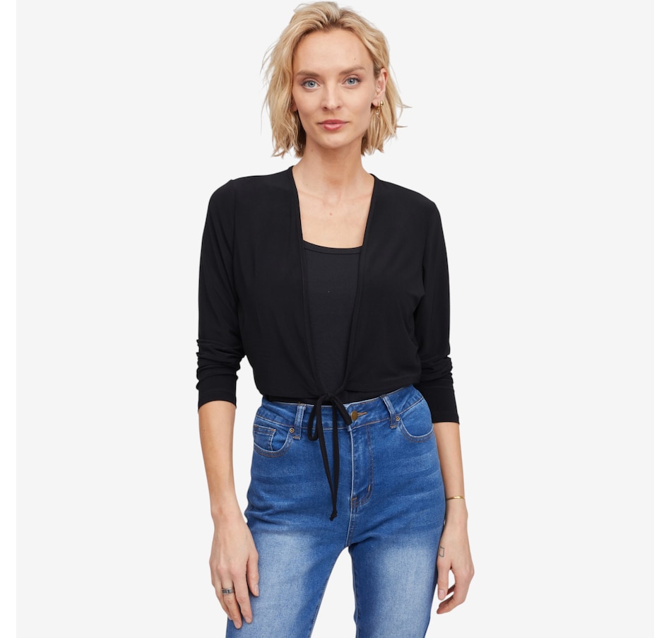 Image 123670_BLK.jpg, Product 123-670 / Price $39.99, Mr. Max Brazil Knit Riviera Bolero Cardigan from Mr. Max on TSC.ca's Fashion department