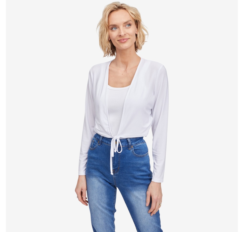 Image 123670_WHT.jpg, Product 123-670 / Price $39.99, Mr. Max Brazil Knit Riviera Bolero Cardigan from Mr. Max on TSC.ca's Fashion department
