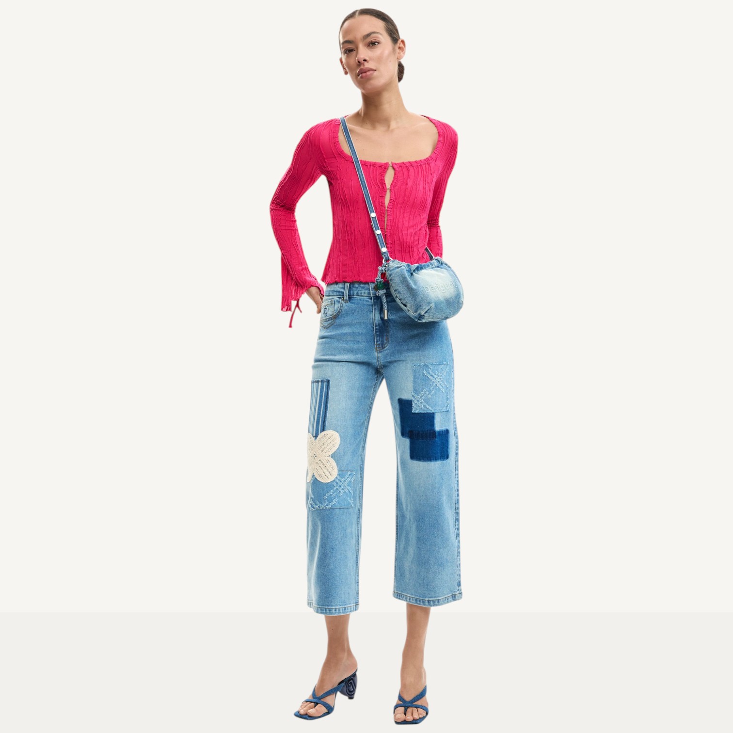 Desigual Patch Denim Pant - TSC.ca