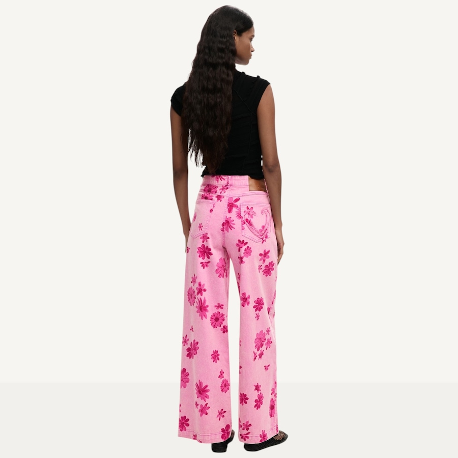 Image 123696_ALTMORE2.jpg, Product 123-696 / Price $149.88, Desigual Floral Pink Denim Pant from Desigual on TSC.ca's Fashion department