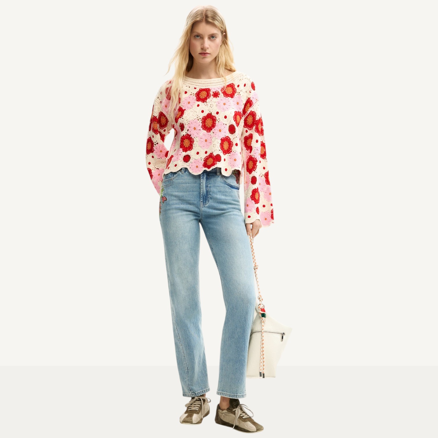 Desigual Crochet Flowers Shirt - TSC.ca