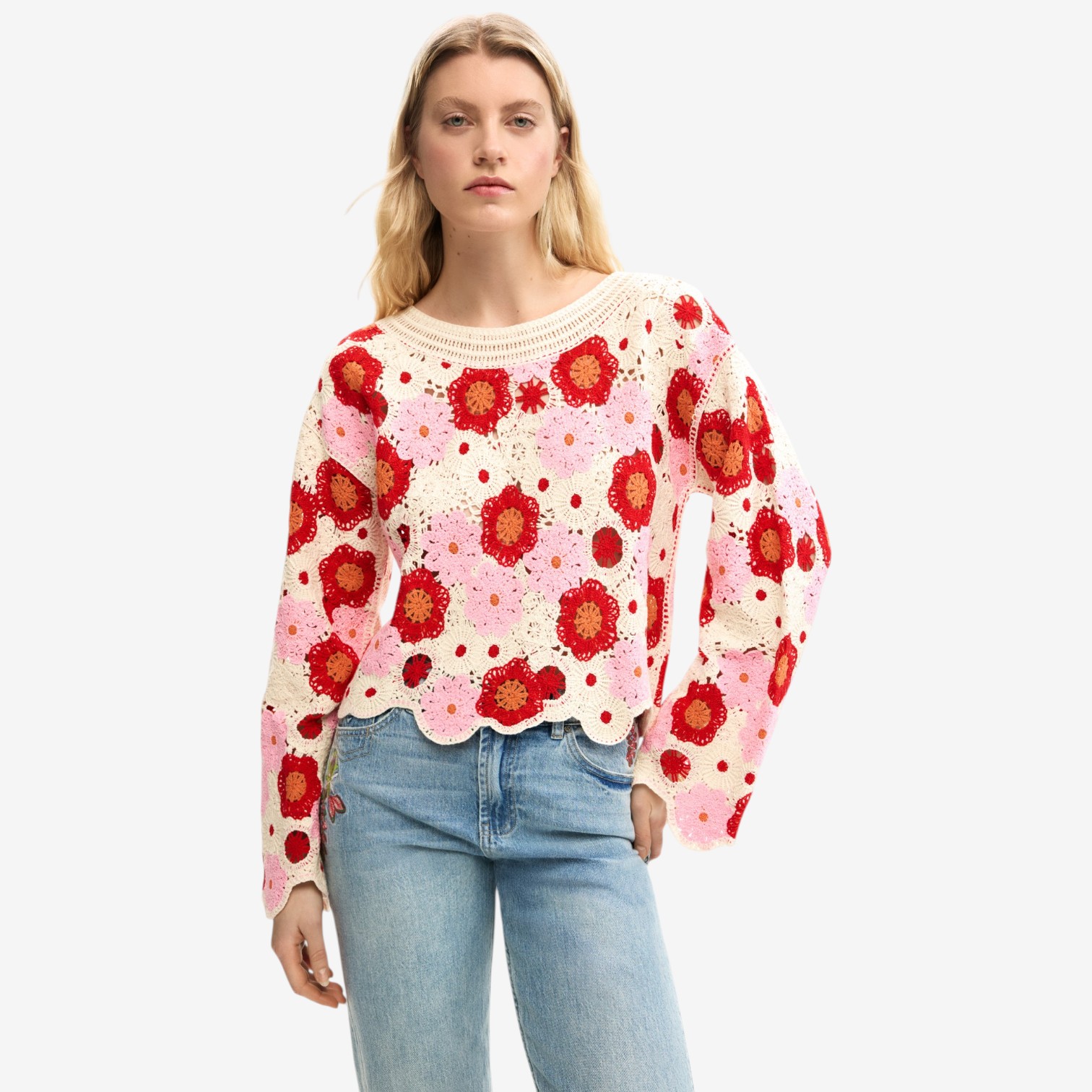 Desigual Crochet Flowers Shirt - TSC.ca
