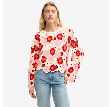 Desigual Crochet Flowers Shirt