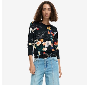 Desigual Pullover with Flowers