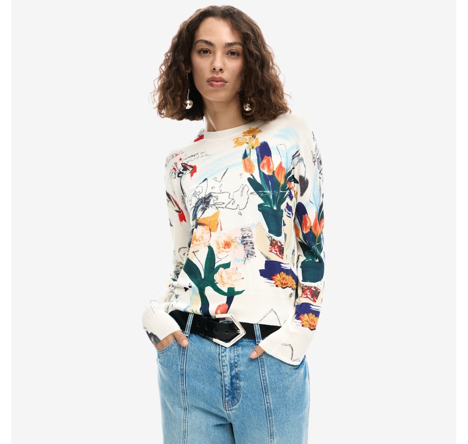 Image 123701_MTI.jpg, Product 123-701 / Price $99.88, Desigual Pullover with Flowers from Desigual on TSC.ca's Fashion department