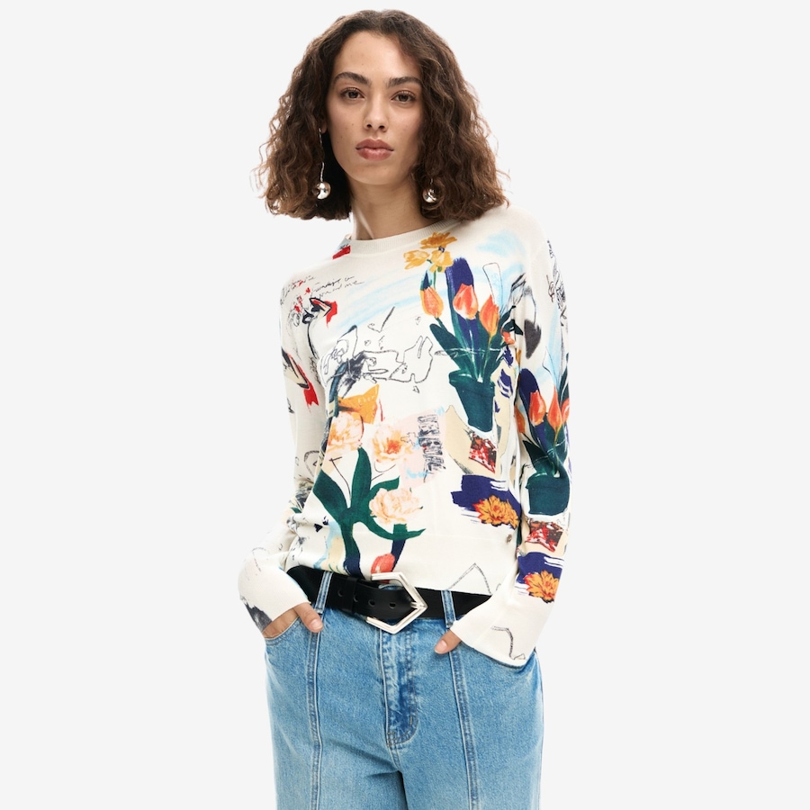Image 123701_MTI.jpg, Product 123-701 / Price $99.88, Desigual Pullover with Flowers from Desigual on TSC.ca's Fashion department