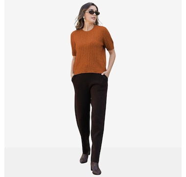 Orange Fashion Village Anastasia's Cable Knit Top