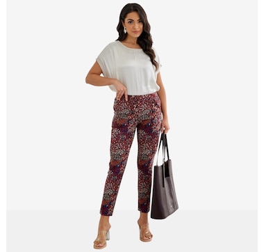 Orange Fashion Village Soft Stretch Printed Pant