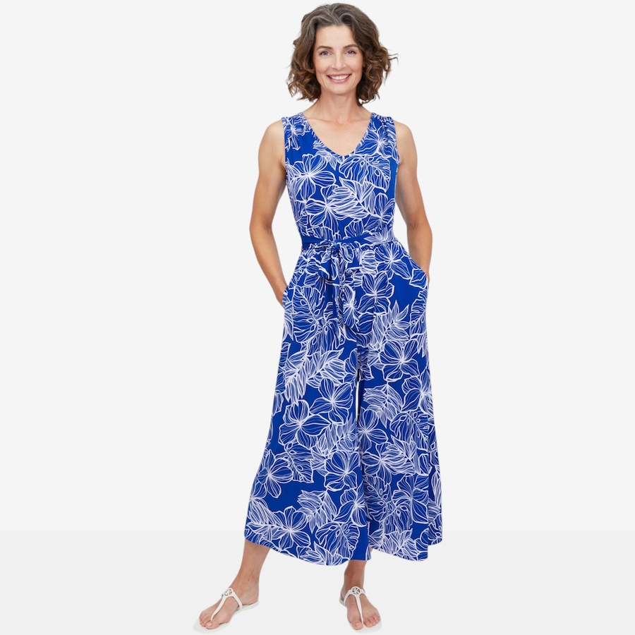 Image 123735_RYMU.jpg, Product 123-735 / Price $69.99, Mr. Max Printed Brazil Knit Jumpsuit from Mr. Max on TSC.ca's Fashion department