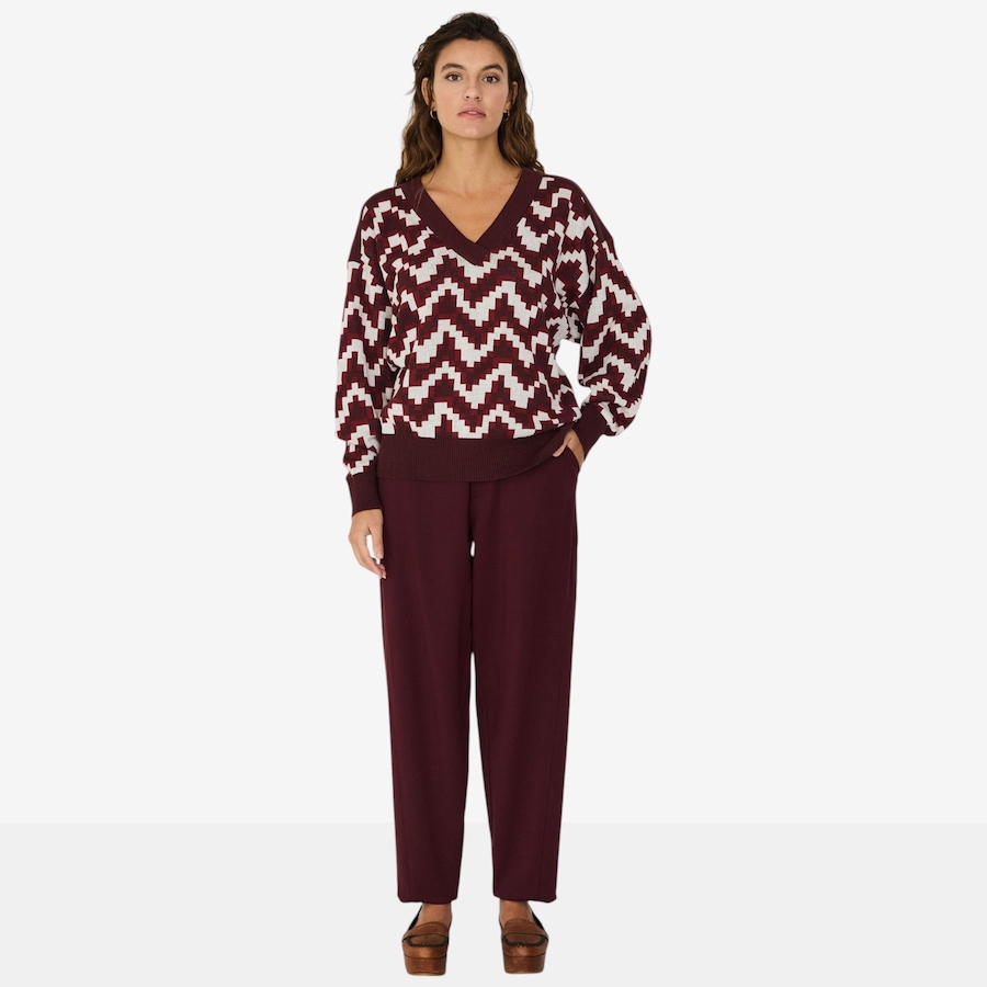 Image 123764_ALTMORE1.jpg, Product 123-764 / Price $155.00, SKFK Kerezi Jacquard Textured Sweater With V-Neck from SKFK on TSC.ca's Fashion department