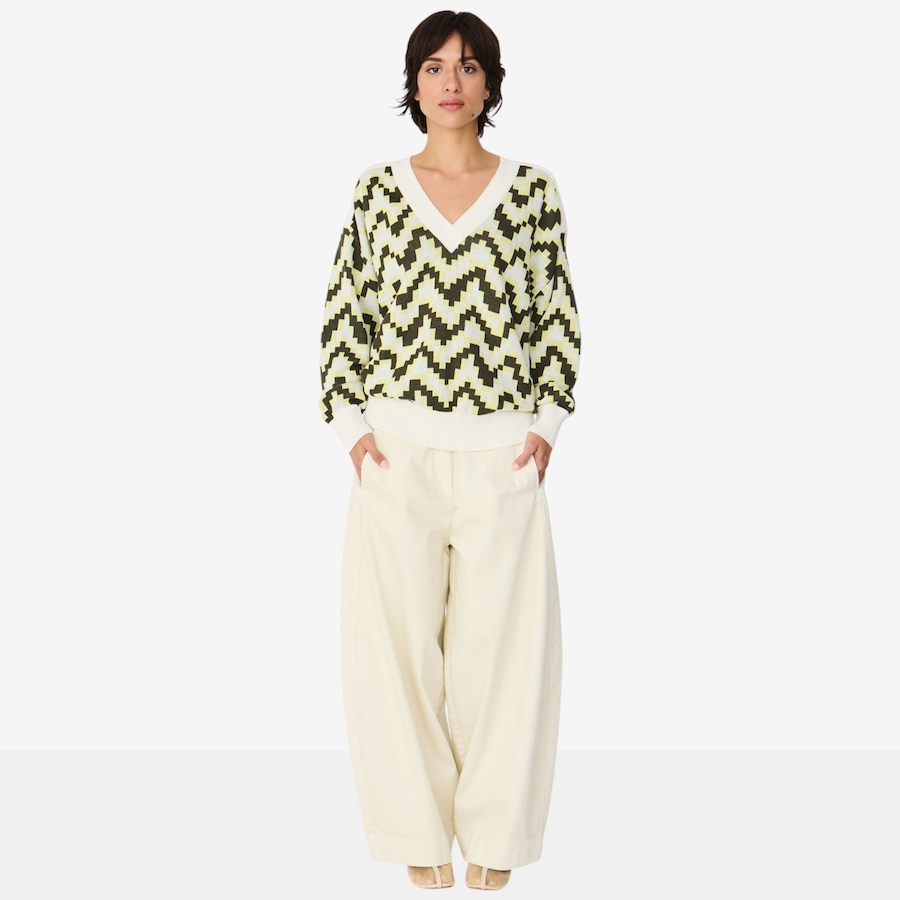 Image 123764_ALTMORE4.jpg, Product 123-764 / Price $155.00, SKFK Kerezi Jacquard Textured Sweater With V-Neck from SKFK on TSC.ca's Fashion department