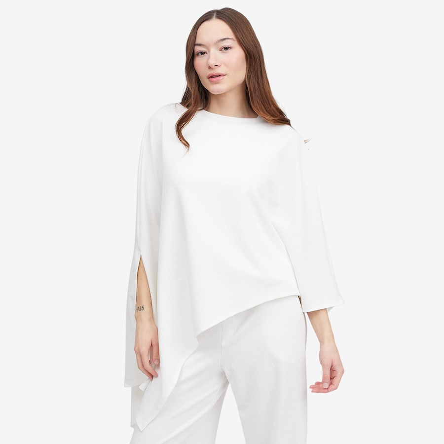 Image 123850_IVR.jpg, Product 123-850 / Price $64.88, Marallis Linen Jacquard Asymmetrical Shawl from Marallis on TSC.ca's Fashion department