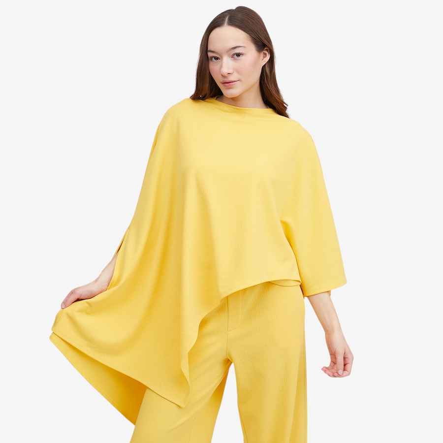 Image 123850_YEL.jpg, Product 123-850 / Price $64.88, Marallis Linen Jacquard Asymmetrical Shawl from Marallis on TSC.ca's Fashion department