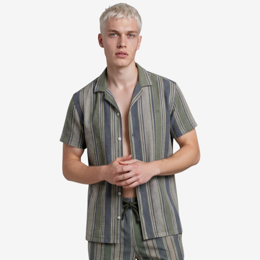 Image 123858_GRN.jpg, Product 123-858 / Price $69.00, Sunset x Vine Men's Knit Camp Shirt from Sunset X Vine on TSC.ca's Fashion department