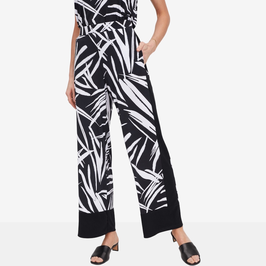 Image 123863_BKW.jpg, Product 123-863 / Price $59.99, Mr. Max Brazil Knit Print Wide Leg Pant with Solid Trim Detail from Mr. Max on TSC.ca's Fashion department