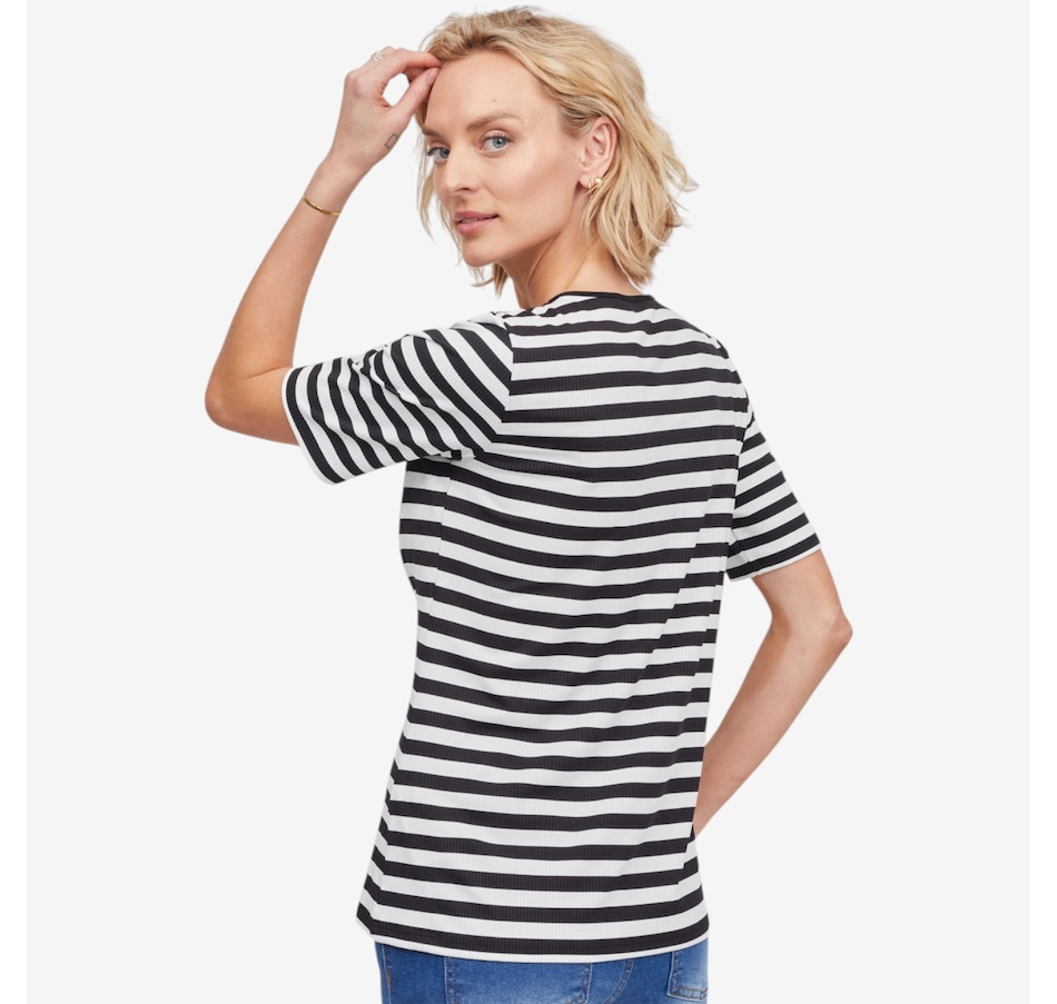 Image 123867_ALTMORE3.jpg, Product 123-867 / Price $69.99, Mr. Max Venus Elbow Sleeve Stripe Top with Heart Detail from Mr. Max on TSC.ca's Fashion department