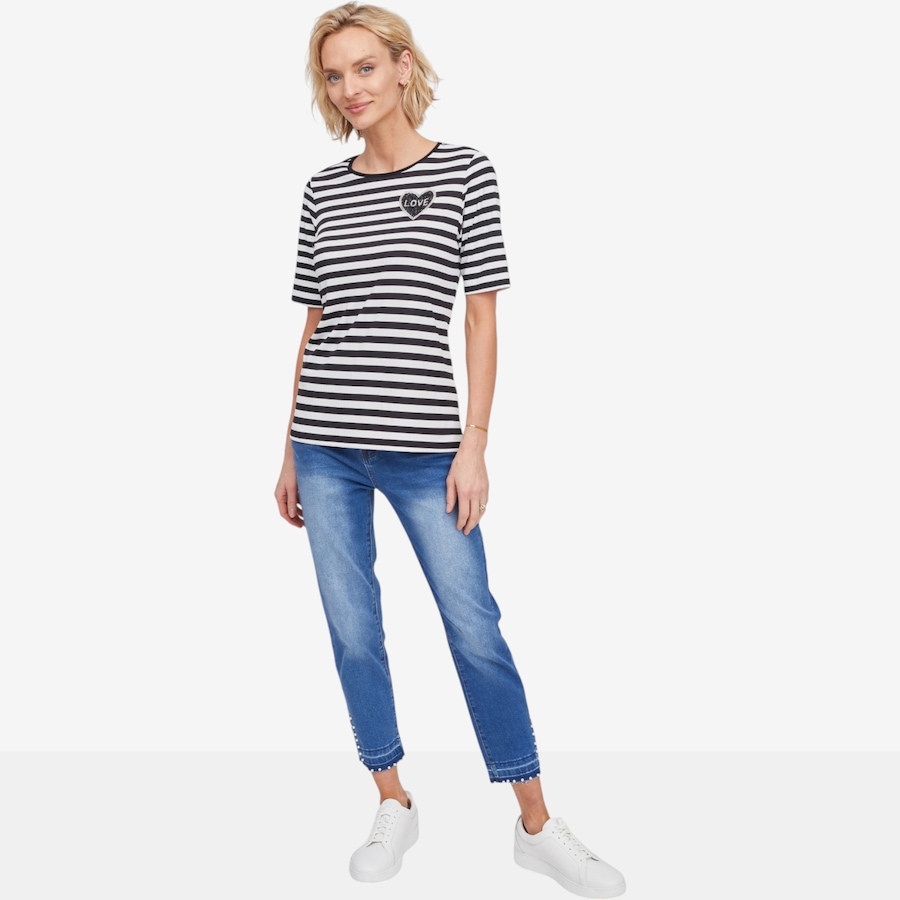 Image 123867_ALTMORE4.jpg, Product 123-867 / Price $47.88, Mr. Max Venus Elbow Sleeve Stripe Top with Heart Detail from Mr. Max on TSC.ca's Fashion department
