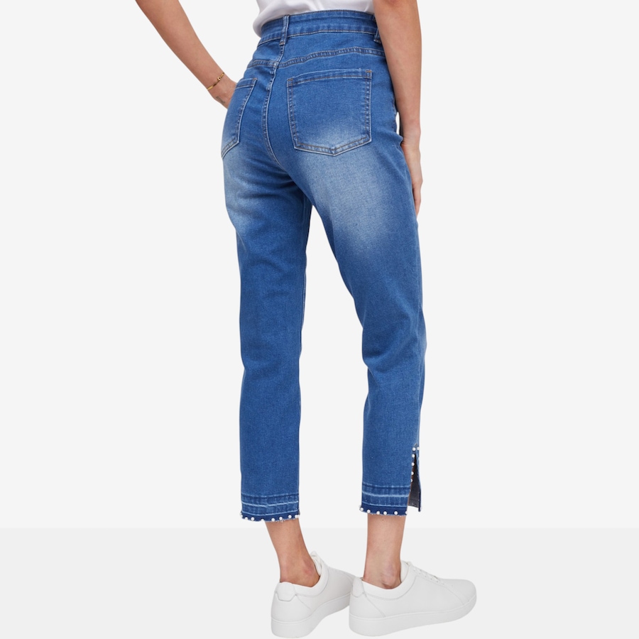 Image 123870_ALTMORE3.jpg, Product 123-870 / Price $79.99, Mr. Max Stretch Denim Five Pocket Crop Jeans with Pearl Detail from Mr. Max on TSC.ca's Fashion department