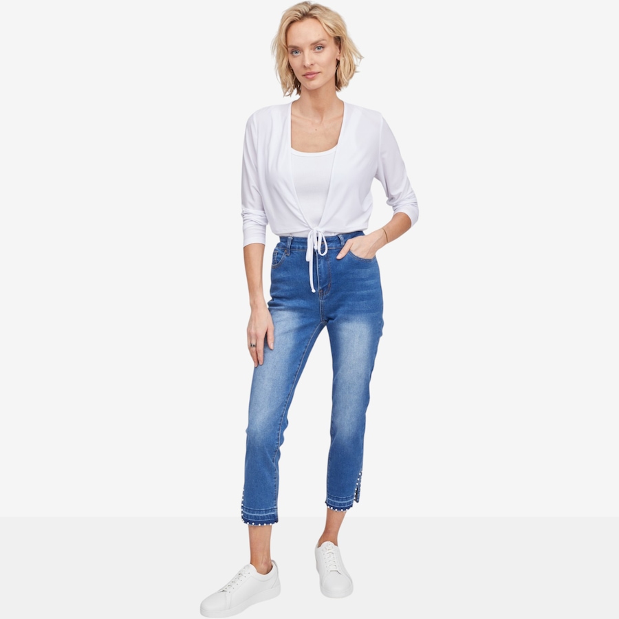 Image 123870_ALTMORE4.jpg, Product 123-870 / Price $79.99, Mr. Max Stretch Denim Five Pocket Crop Jeans with Pearl Detail from Mr. Max on TSC.ca's Fashion department