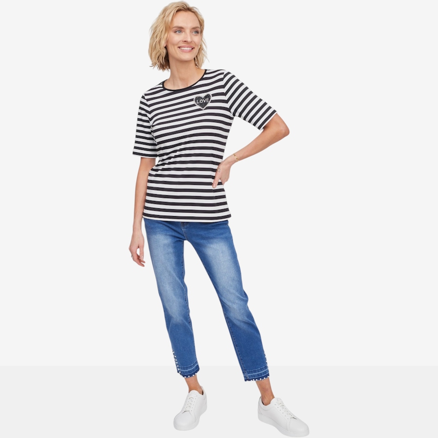 Image 123870_ALTMORE5.jpg, Product 123-870 / Price $79.99, Mr. Max Stretch Denim Five Pocket Crop Jeans with Pearl Detail from Mr. Max on TSC.ca's Fashion department