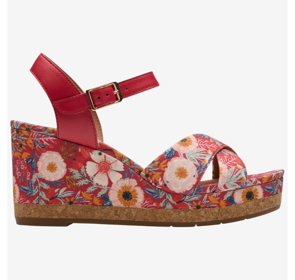 Image 123936_ALTMORE1.jpg, Product 123-936 / Price $150.00, Clarks Chicly Floral Wedge Sandal from Clarks Footwear on TSC.ca's Shoes department