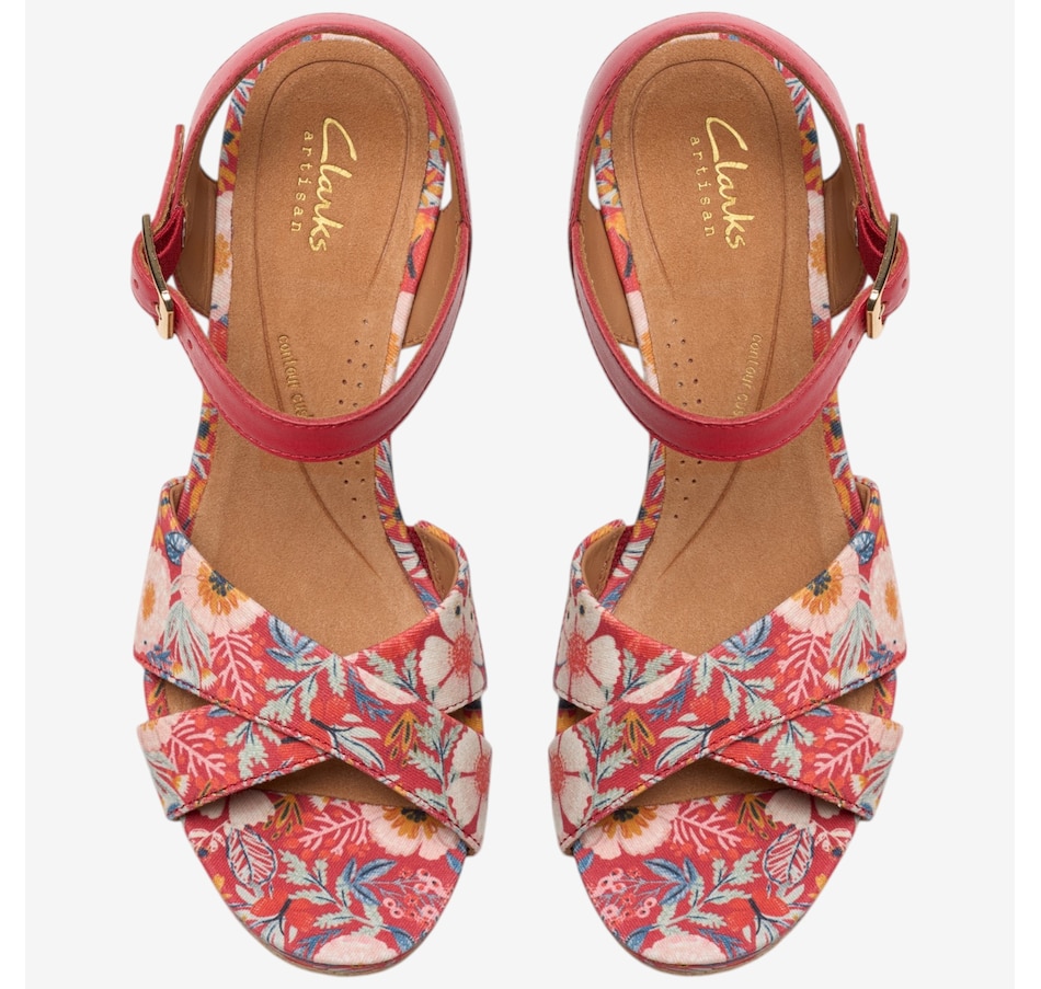 Image 123936_ALTMORE3.jpg, Product 123-936 / Price $150.00, Clarks Chicly Floral Wedge Sandal from Clarks Footwear on TSC.ca's Shoes department
