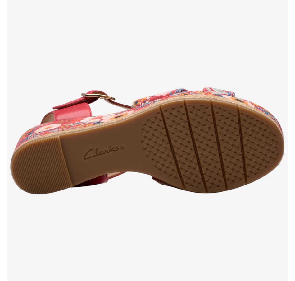 Image 123936_ALTMORE5.jpg, Product 123-936 / Price $150.00, Clarks Chicly Floral Wedge Sandal from Clarks Footwear on TSC.ca's Shoes department