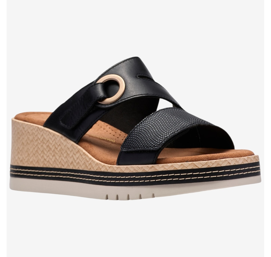 Image 123937_BLK.jpg, Product 123-937 / Price $150.00, Clarks Kidiki Cove Wedge Sandal from Clarks Footwear on TSC.ca's Shoes department