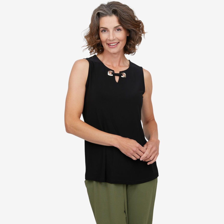 Image 124000_BLK.jpg, Product 124-000 / Price $59.99, Mr. Max Brazil Knit Top with Eyelet Detail from Mr. Max on TSC.ca's Fashion department