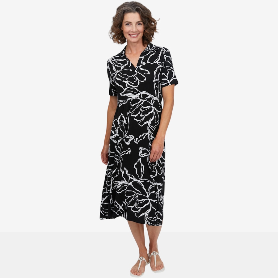 Image 124007_BKWPR.jpg, Product 124-007 / Price $79.99, Mr. Max Knit Sarah Dress with Johnny Collar from Mr. Max on TSC.ca's Fashion department