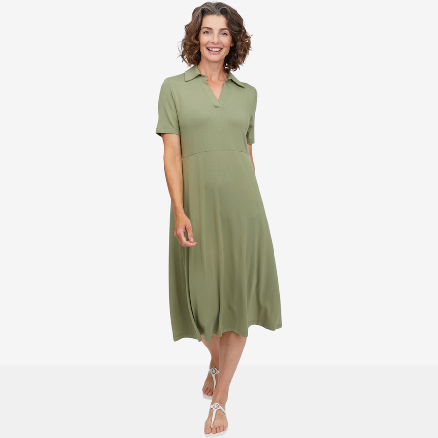 Image 124007_SAG.jpg, Product 124-007 / Price $79.99, Mr. Max Knit Sarah Dress with Johnny Collar from Mr. Max on TSC.ca's Fashion department